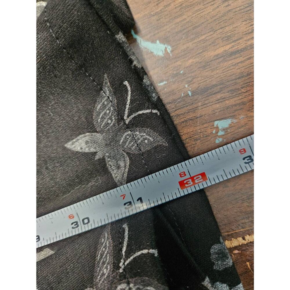 Sag Harbor Black Maxi Skirt Size Small Gray Floral - Picture 6 of 6